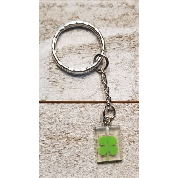 Lucky Clover Charm Keychain 