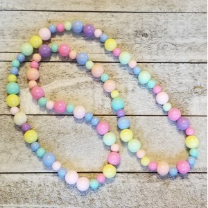TYD-1163 : Candy-Colored Round Bead Necklace at HatsForDogs.com