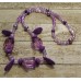 TYD-1132 : Handmade 26 Inch Purple Crystal and Glass Beaded Stretch Necklace at HatsForDogs.com