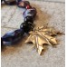 TYD-1197 : Silver Leaf Cross Heart Stretchy Beaded Charm Bracelet at HatsForDogs.com