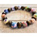 TYD-1216 : Clay Flower Wood Beaded Bracelet at HatsForDogs.com