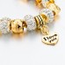 RTD-3846 : I Love You Royal Golden Charm Bracelet with Crystal Beads at HatsForDogs.com