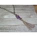 RTD-4034 : Tassel Long Beaded Chain Necklace and Earring Set at HatsForDogs.com