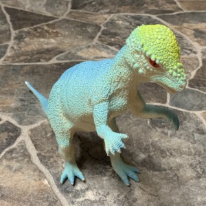 AJD-1097 : Squeaky Rubber Toy Blue And Green Dinosaur at HatsForDogs.com