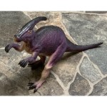 Squeaky Rubber Dinosaur Toy Purple Parasaurolophus