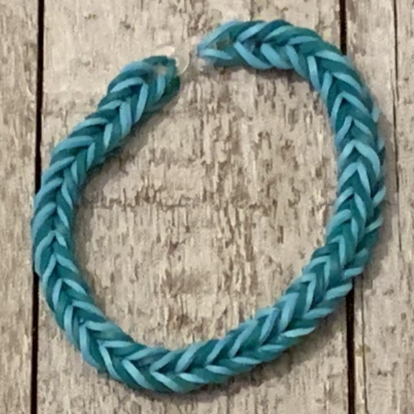 Teal Fishtail Rainbow Loom Bracelet Teal Fishtail Rainbow Loom Bracelet