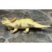 AJD-1098 : Squeaky Rubber Dinosaur Toy Yellow Triceratops at HatsForDogs.com