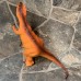 AJD-1099 : Squeaky Rubber Dinosaur Toy Orange T-Rex at HatsForDogs.com