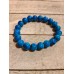 TYD-1191 : Stretch Glass Marbled Beads 6 Inch Blue Bracelet at HatsForDogs.com